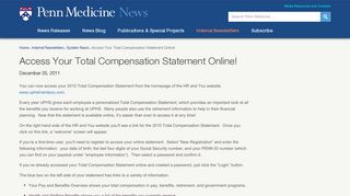 Access Your Total Compensation Statement Online! – PR News