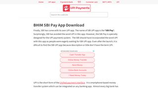 BHIM SBI Pay App Download - Payments of India - UPI payments