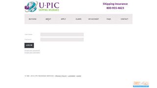 U-PIC Insurance Services - User login