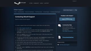 Contacting Ubisoft Support - Contact Support - Knowledge Base ...