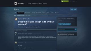 Does this require to sign in to a Uplay account? :: Steep General ...