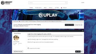 [Ubisoft_Account] Login Error when logging into uplay website ...