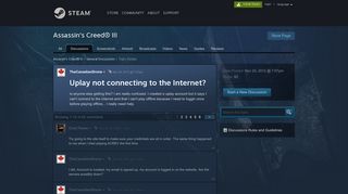 Uplay not connecting to the Internet? :: Assassin's Creed® III General ...