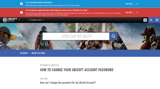 How to change your Ubisoft Account password - Ubisoft Support
