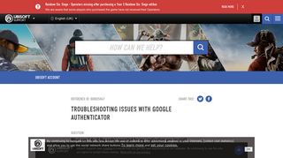 Troubleshooting issues with Google Authenticator - Ubisoft Support