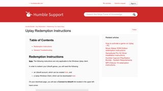 Uplay Redemption Instructions – Humble Bundle