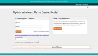 User Portal Login - Uplink Security