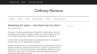 Streaming On Uplive - How Much Can You Earn? - Ordinary Reviews