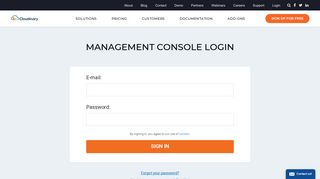 Cloudinary - Management Console Login