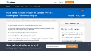 Build same function website as uploadboy com | marketplace file ...