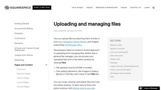 Uploading and managing files – Squarespace Help