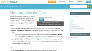 File Upload Question Type | SurveyGizmo Help