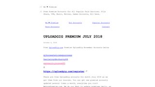 UploadGig Premium July 2018 – We Premium