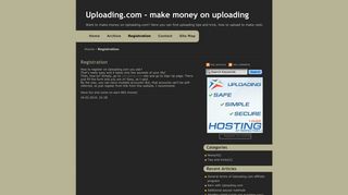 Registration - Uploading.com - make money on uploading