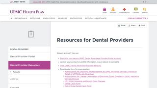 Resources | For Dental Providers | UPMC Health Plan