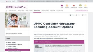 Spending Accounts UPMC Consumer Advantage UPMC Health Plan
