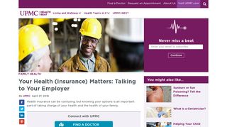 How to Talk to Your Employer About Health Insurance Options | UPMC