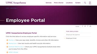 Employee Portal | UPMC Susquehanna