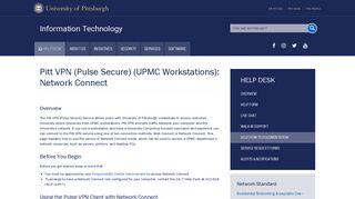 Pitt VPN (Pulse Secure) (UPMC Workstations): Network Connect ...