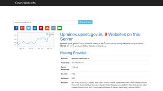 Upmines.upsdc.gov.in is Online Now - Open-Web.Info