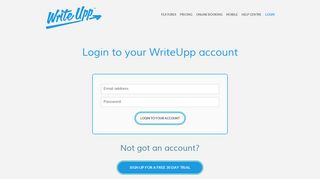 WriteUpp | Login to your account