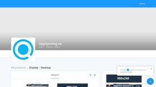 Display – Desktop Products – Upplysning.se