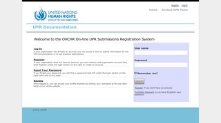 Log in - OHCHR UPR Contribution Submissions