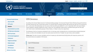 OHCHR | UPR UPR Sessions
