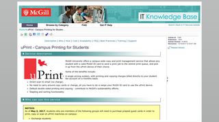 uPrint - Campus Printing for Students - McGill IT Knowledge Base