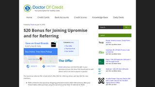 $20 Bonus for Joining Upromise and for Referring - Doctor Of Credit