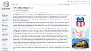 Union Pacific Railroad - Wikipedia