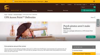 UPS Access Point™ Deliveries: UPS - United States - UPS.com