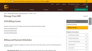 Manage Your Bill: UPS - United States - UPS.com