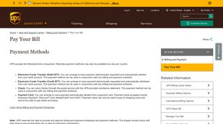 Pay Your Bill: UPS - United States - UPS.com