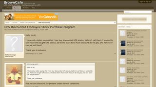 UPS Discounted Employee Stock Purchase Program | BrownCafe ...