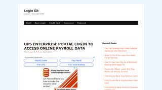 ups enterprise portal login to access online payroll data - Login Git