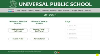 ERP Login - Universal Public School | Powered By :: Candour Systems