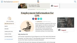 UPS Jobs and Employment Information - The Balance Careers