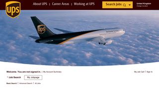 UPS - Career - User Sign In