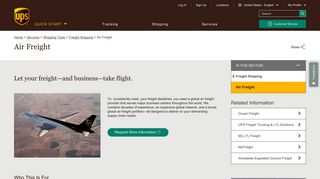 Air Freight | UPS - United States - UPS.com