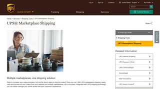 UPS® Marketplace Shipping: UPS - United States - UPS.com