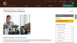 UPS Marketplace Shipping: UPS - Canada - UPS.com