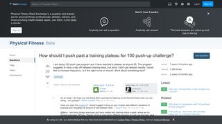 How should I push past a training plateau for 100 push-up ...