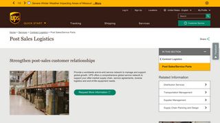 Post Sales Logistics & Reverse Supply Chain Services | UPS - United ...