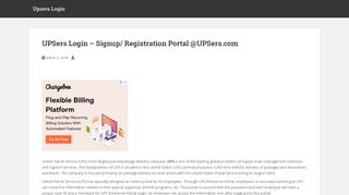 UPSers Login - Signup/ Registration Portal @UPSers.com
