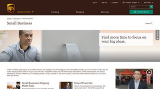 Small Business | UPS - Canada - UPS.com
