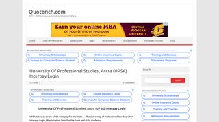 University Of Professional Studies, Accra (UPSA) Interpay Login ...