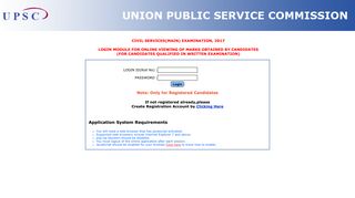 UPSC - Authorized Log In