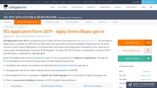 IES Application Form 2019 (Released) - Apply online before Oct. 22