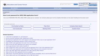 How to set password for UPSC ORA application form? - Entrance-Exam.net